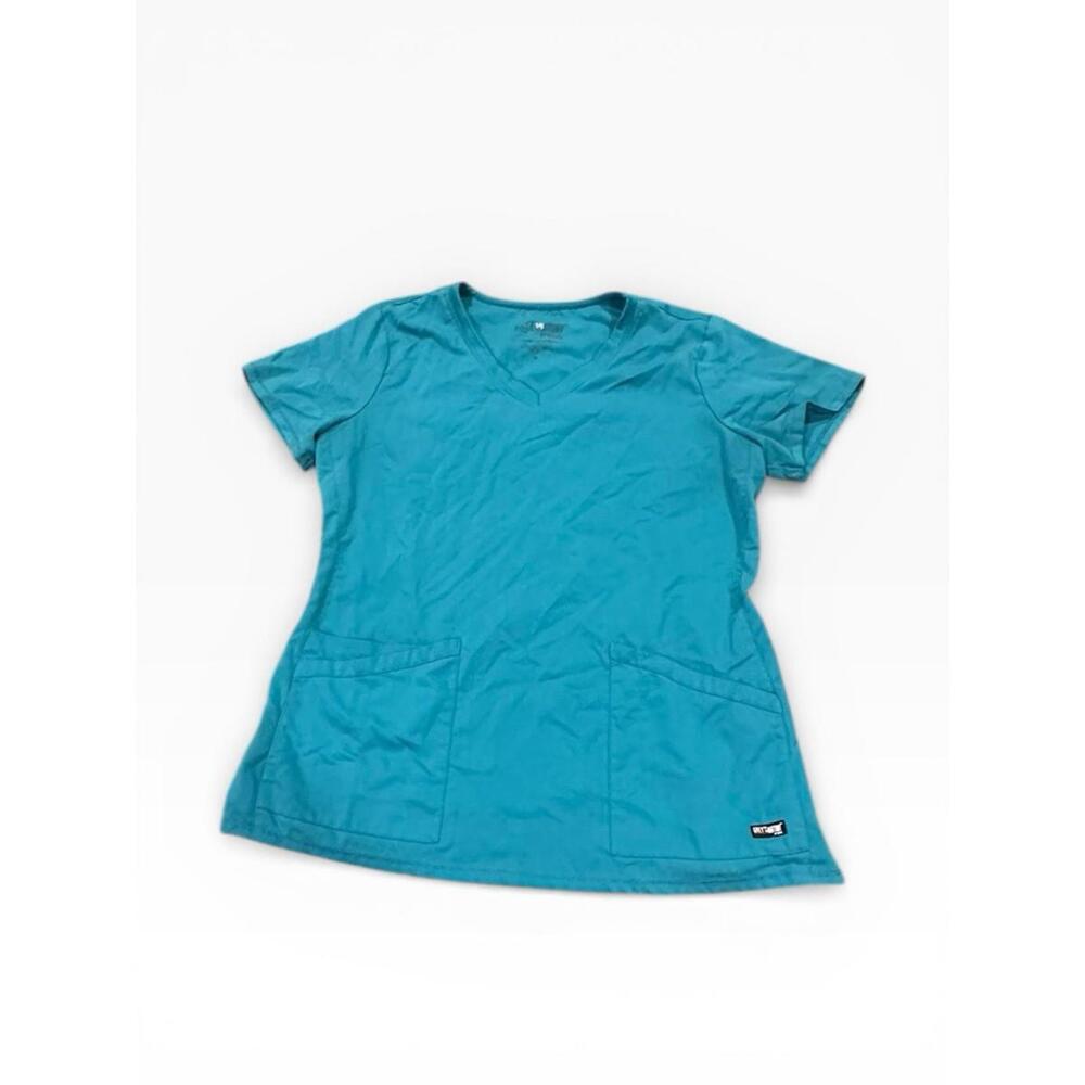 Grey’s Anatomy Scrub Top Women’s M Teal Stretch Medical Uniform